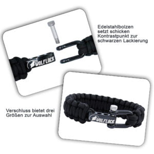 Paracord Armband Schraubverschluss