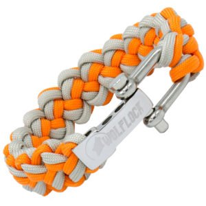 Paracord Armband Wolflock Orange V2